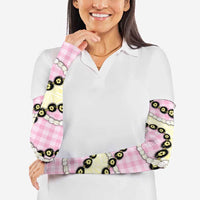 Pink Palaka Hawaii Arm Sleeves Kukui Nut Pikake Lei Hawaiian Tapa Pattern LT14 - Polynesian Pride