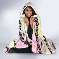 Pink Palaka Hawaii Hooded Blanket Kukui Nut Pikake Lei Hawaiian Tapa Pattern LT14 - Polynesian Pride