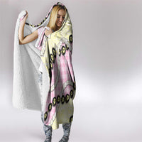 Pink Palaka Hawaii Hooded Blanket Kukui Nut Pikake Lei Hawaiian Tapa Pattern LT14 - Polynesian Pride