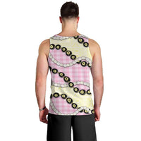Pink Palaka Hawaii Men Tank Top Kukui Nut Pikake Lei Hawaiian Tapa Pattern LT14 - Polynesian Pride