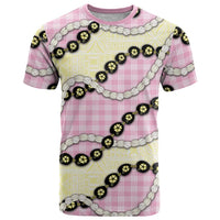 Pink Palaka Hawaii T Shirt Kukui Nut Pikake Lei Hawaiian Tapa Pattern LT14 Pink - Polynesian Pride