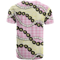 Pink Palaka Hawaii T Shirt Kukui Nut Pikake Lei Hawaiian Tapa Pattern LT14 - Polynesian Pride