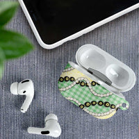 Green Palaka Hawaii AirPods Case Kukui Nut Pikake Lei Hawaiian Tapa Pattern LT14 - Polynesian Pride