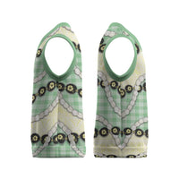 Green Palaka Hawaii Christmas Knitted V-Neck Vest Kukui Nut Pikake Lei Hawaiian Tapa Pattern LT14 - Polynesian Pride