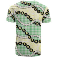 Green Palaka Hawaii T Shirt Kukui Nut Pikake Lei Hawaiian Tapa Pattern LT14 - Polynesian Pride