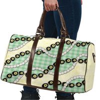 Green Palaka Hawaii Travel Bag Kukui Nut Pikake Lei Hawaiian Tapa Pattern LT14 - Polynesian Pride