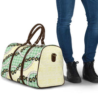Green Palaka Hawaii Travel Bag Kukui Nut Pikake Lei Hawaiian Tapa Pattern LT14 - Polynesian Pride