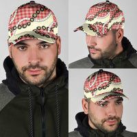 Red Palaka Hawaii Classic Cap Kukui Nut Pikake Lei Hawaiian Tapa Pattern LT14 - Polynesian Pride