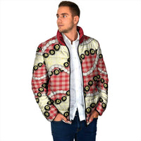 Red Palaka Hawaii Padded Jacket Kukui Nut Pikake Lei Hawaiian Tapa Pattern LT14 - Polynesian Pride