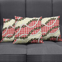 Red Palaka Hawaii Pillow Cover Kukui Nut Pikake Lei Hawaiian Tapa Pattern - Polynesian Pride