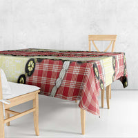 Red Palaka Hawaii Tablecloth Kukui Nut Pikake Lei Hawaiian Tapa Pattern LT14 - Polynesian Pride