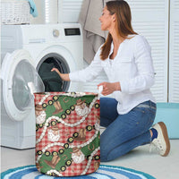 Cowboy Hawaii Mele Kalikimaka Laundry Basket Paniolo Kukui Nut Pikake Lei Red Version LT14 - Polynesian Pride