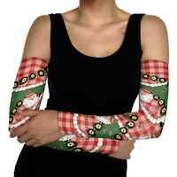 Cowboy Hawaii Mele Kalikimaka Arm Sleeves Paniolo Kukui Nut Pikake Lei Red Version LT14 - Polynesian Pride