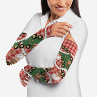 Cowboy Hawaii Mele Kalikimaka Arm Sleeves Paniolo Kukui Nut Pikake Lei Red Version LT14 - Polynesian Pride