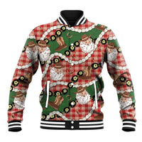 Cowboy Hawaii Mele Kalikimaka Baseball Jacket Paniolo Kukui Nut Pikake Lei Red Version LT14 Unisex Red - Polynesian Pride