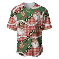 Cowboy Hawaii Mele Kalikimaka Baseball Jersey Paniolo Kukui Nut Pikake Lei Red Version LT14 Red - Polynesian Pride