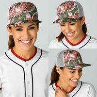 Cowboy Hawaii Mele Kalikimaka Baseball Net Cap Paniolo Kukui Nut Pikake Lei Red Version LT14 - Polynesian Pride