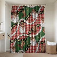 Cowboy Hawaii Mele Kalikimaka Bathroom Set Paniolo Kukui Nut Pikake Lei Red Version - Polynesian Pride