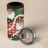 Cowboy Hawaii Mele Kalikimaka 4 in 1 Can Cooler Tumbler Paniolo Kukui Nut Pikake Lei Red Version - Polynesian Pride