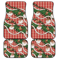 Cowboy Hawaii Mele Kalikimaka Car Mats Paniolo Kukui Nut Pikake Lei Red Version - Polynesian Pride