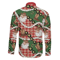 Cowboy Hawaii Mele Kalikimaka Family Matching Mermaid Dress and Hawaiian Shirt Paniolo Kukui Nut Pikake Lei Red Version - Polynesian Pride