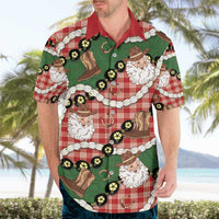 Cowboy Hawaii Mele Kalikimaka Hawaiian Shirt Paniolo Kukui Nut Pikake Lei Red Version - Polynesian Pride