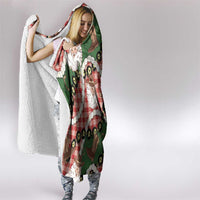 Cowboy Hawaii Mele Kalikimaka Hooded Blanket Paniolo Kukui Nut Pikake Lei Red Version LT14 - Polynesian Pride