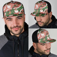 Cowboy Hawaii Mele Kalikimaka Mesh Trucker Cap Paniolo Kukui Nut Pikake Lei Red Version - Polynesian Pride