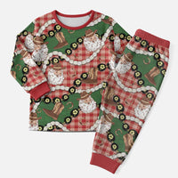 Cowboy Hawaii Mele Kalikimaka Christmas Pajama Set Paniolo Kukui Nut Pikake Lei Red Version LT14 Men Red - Polynesian Pride