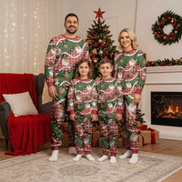 Cowboy Hawaii Mele Kalikimaka Christmas Pajama Set Paniolo Kukui Nut Pikake Lei Red Version LT14 - Polynesian Pride