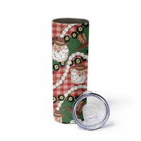 Cowboy Hawaii Mele Kalikimaka Skinny Tumbler Paniolo Kukui Nut Pikake Lei Red Version - Polynesian Pride
