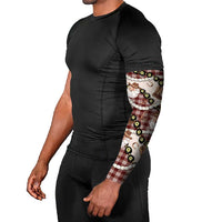 Cowboy Hawaii Mele Kalikimaka Arm Sleeves Paniolo Kukui Nut Pikake Lei Burgundy Version LT14 - Polynesian Pride