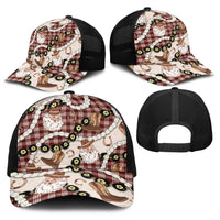 Cowboy Hawaii Mele Kalikimaka Baseball Net Cap Paniolo Kukui Nut Pikake Lei Burgundy Version LT14 - Polynesian Pride