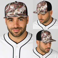 Cowboy Hawaii Mele Kalikimaka Baseball Net Cap Paniolo Kukui Nut Pikake Lei Burgundy Version LT14 - Polynesian Pride