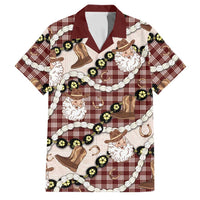 Cowboy Hawaii Mele Kalikimaka Family Matching Summer Maxi Dress and Hawaiian Shirt Paniolo Kukui Nut Pikake Lei Burgundy Version - Polynesian Pride