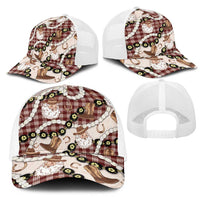 Cowboy Hawaii Mele Kalikimaka Mesh Trucker Cap Paniolo Kukui Nut Pikake Lei Burgundy Version LT14 - Polynesian Pride