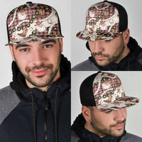 Cowboy Hawaii Mele Kalikimaka Mesh Trucker Cap Paniolo Kukui Nut Pikake Lei Burgundy Version LT14 - Polynesian Pride