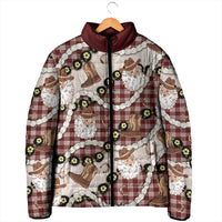 Cowboy Hawaii Mele Kalikimaka Padded Jacket Paniolo Kukui Nut Pikake Lei Burgundy Version LT14 - Polynesian Pride