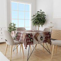 Cowboy Hawaii Mele Kalikimaka Tablecloth Paniolo Kukui Nut Pikake Lei Burgundy Version LT14 - Polynesian Pride