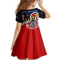 New Zealand Waitangi And ANZAC Day Family Matching Off Shoulder Long Sleeve Dress and Hawaiian Shirt Aotearoa Maori Tiki With Last Post LT14 - Polynesian Pride