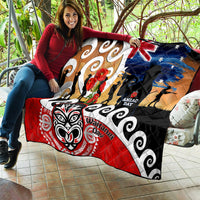 New Zealand Waitangi And ANZAC Day Quilt Aotearoa Maori Tiki With Last Post