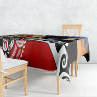 New Zealand Waitangi And ANZAC Day Tablecloth Aotearoa Maori Tiki With Last Post LT14 - Polynesian Pride