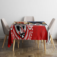New Zealand Waitangi And ANZAC Day Tablecloth Aotearoa Maori Tiki With Last Post LT14 - Polynesian Pride