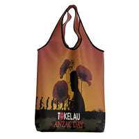 Tokelau ANZAC Day Grocery Bag Camouflage With Poppies Lest We Forget