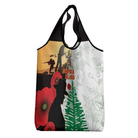 Norfolk Island ANZAC Day Grocery Bag Pine Tree With Poppies Lest We Forget LT14 - Polynesian Pride