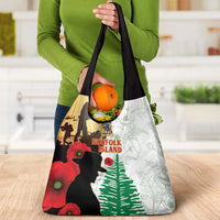 Norfolk Island ANZAC Day Grocery Bag Pine Tree With Poppies Lest We Forget LT14 - Polynesian Pride