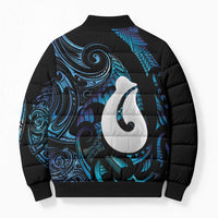 Hei Matau New Zealand Matariki Bomber Puffer Jacket NZ Fish Hook Maori Art LT14 - Polynesian Pride