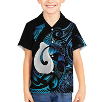 Hei Matau New Zealand Matariki Kid Hawaiian Shirt NZ Fish Hook Maori Art LT14 Kid Purple - Polynesian Pride
