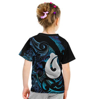 Hei Matau New Zealand Matariki Kid T Shirt NZ Fish Hook Maori Art LT14 - Polynesian Pride