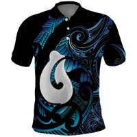 Hei Matau New Zealand Matariki Polo Shirt NZ Fish Hook Maori Art LT14 Purple - Polynesian Pride